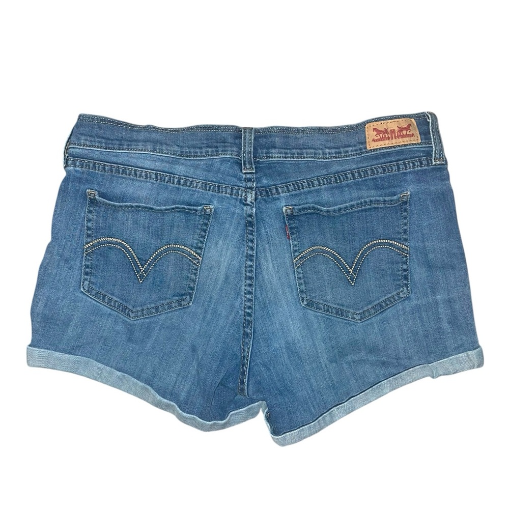 y2k levi’s 501 original fit high waisted cuffed denim jeans shorts